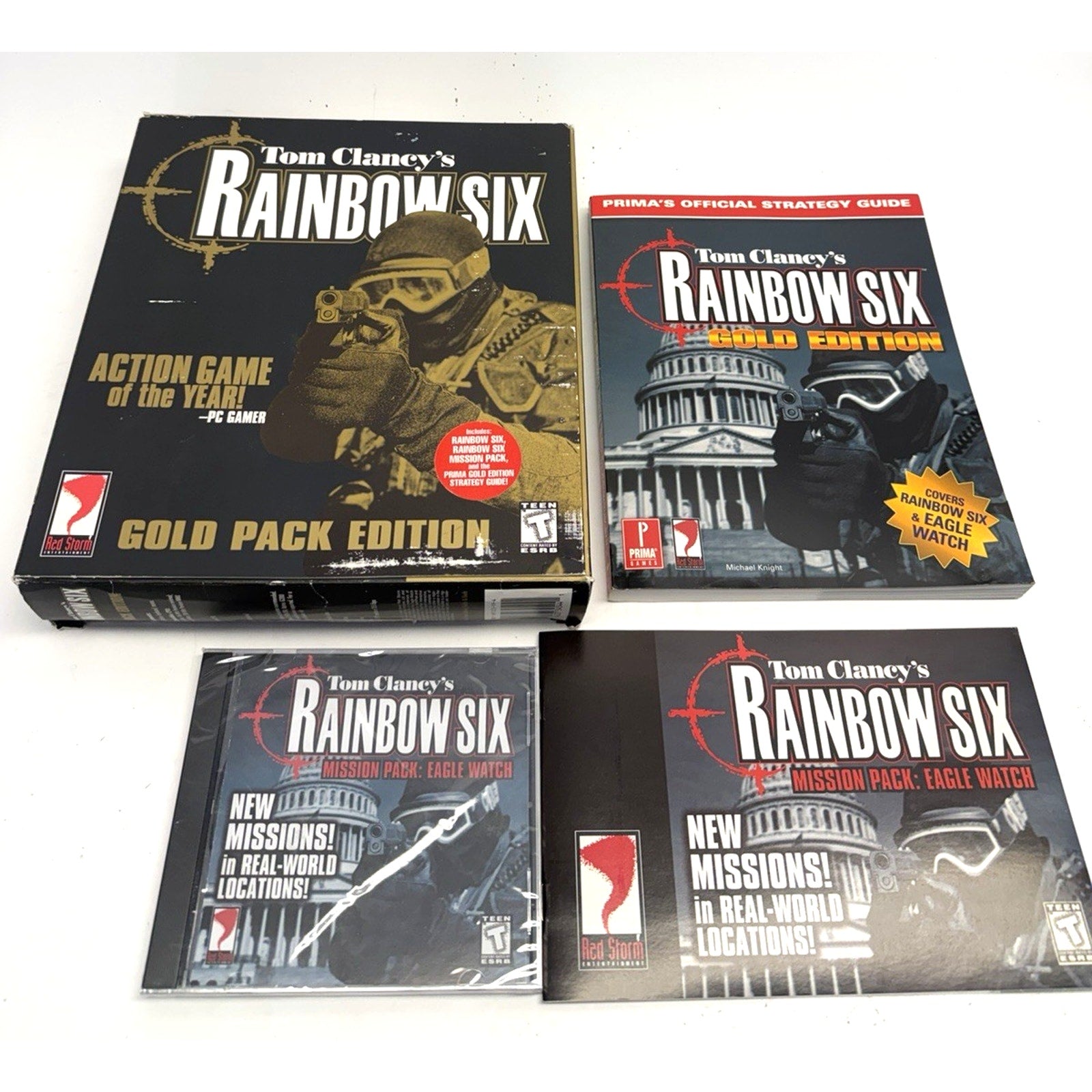 Vintage New Tom Clancy's Rainbow Six: Gold Pack Edition PC Game Big Box