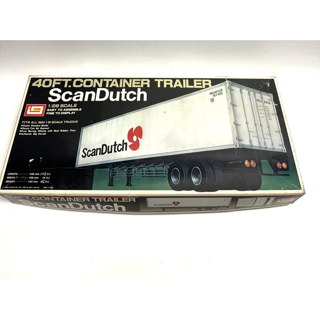 Vintage NEW OPEN BOX IMAI 1/28 Scale Model Kit Tractor Trailer ScanDutch