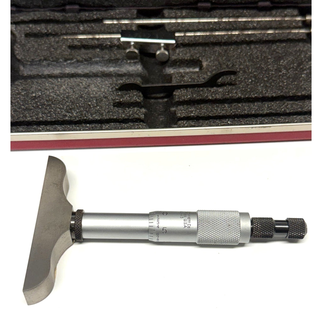 Vintage Starrett Model 445 Depth Micrometer Set