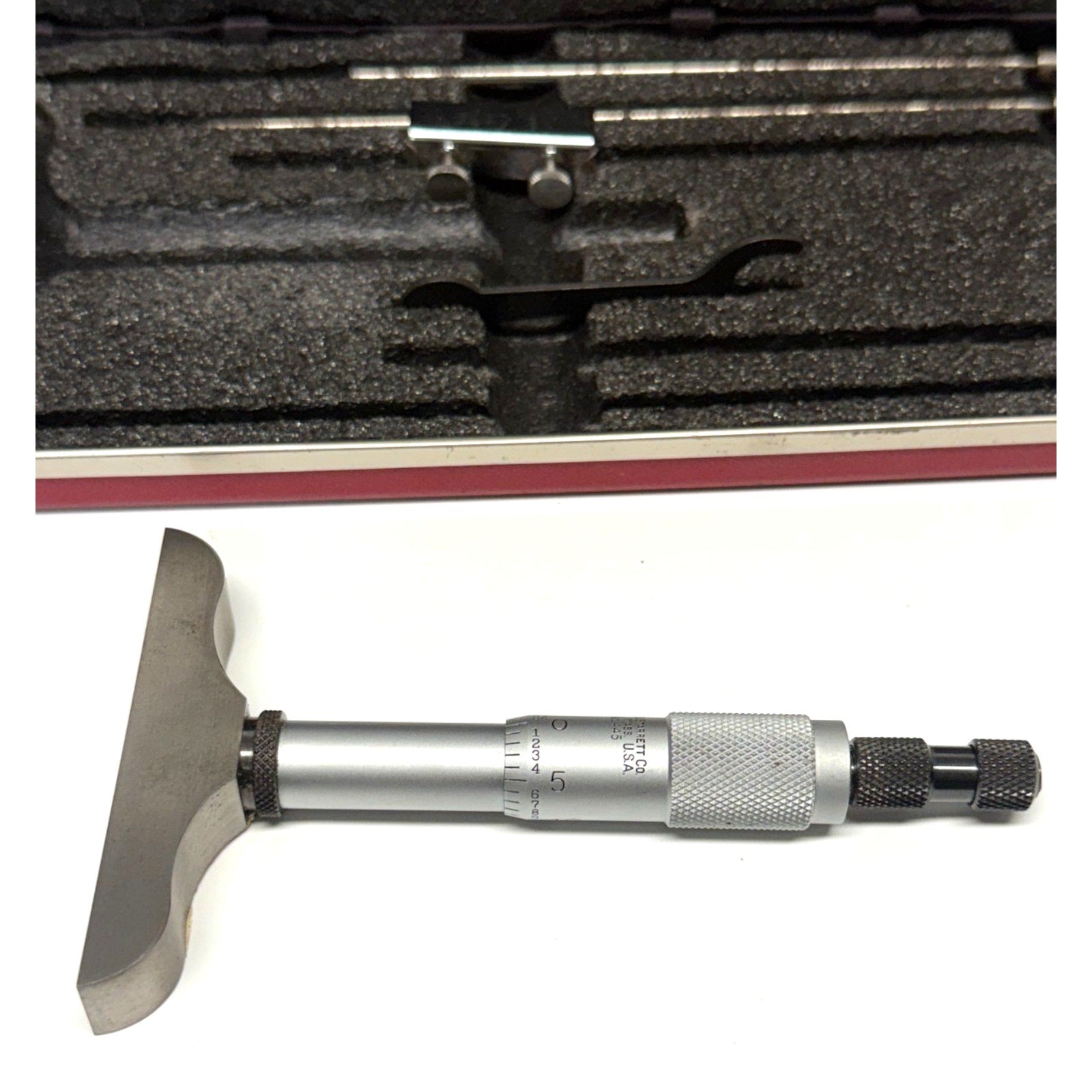 Vintage Starrett Model 445 Depth Micrometer Set