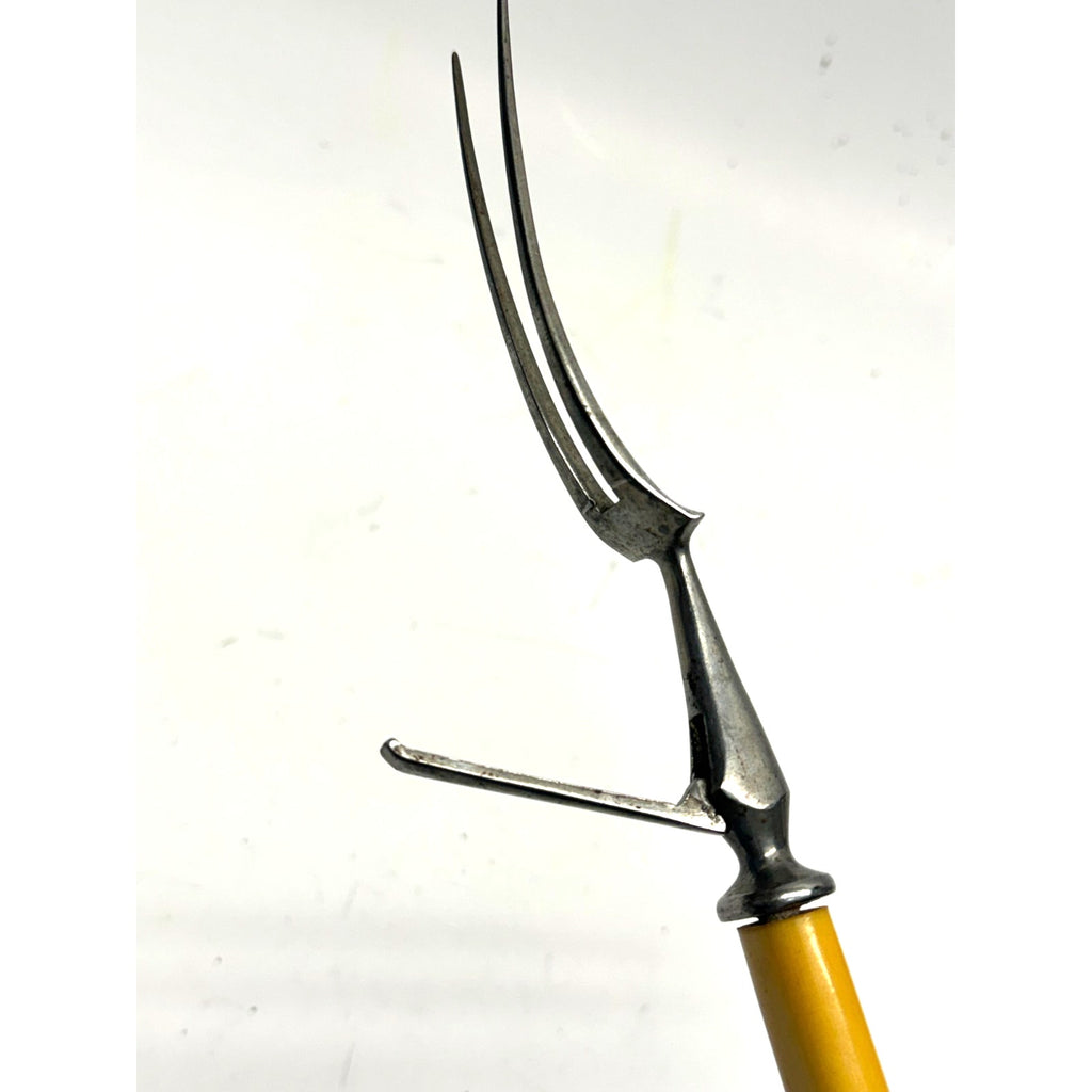 Vintage '20's Kickstand Serving Fork with Trim & Bakelite Handle 10"