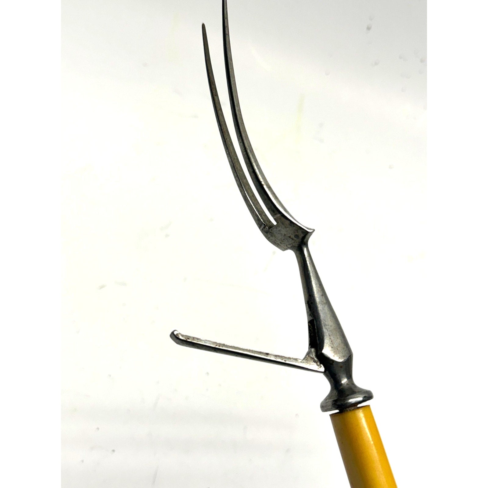 Vintage '20's Kickstand Serving Fork with Trim & Bakelite Handle 10"