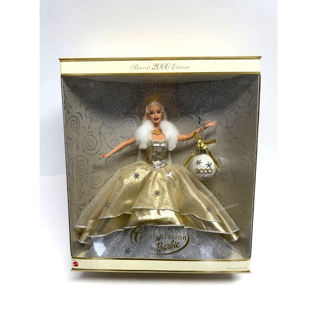 VINTAGE NEW Celebration Barbie 2000 Special Edition w/Holiday Ornament #28269