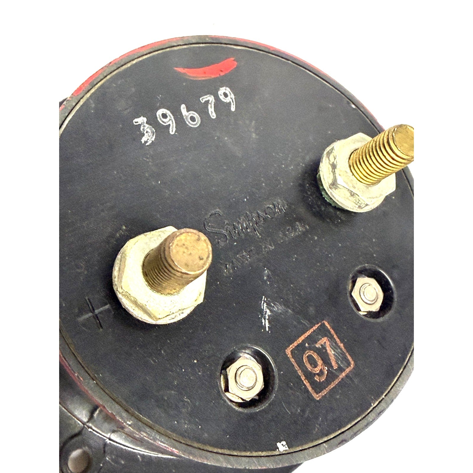 Vintage Simpson DC Microamperes Panel Meter Gauge 0-100 0-500 uA Analog Round Fa