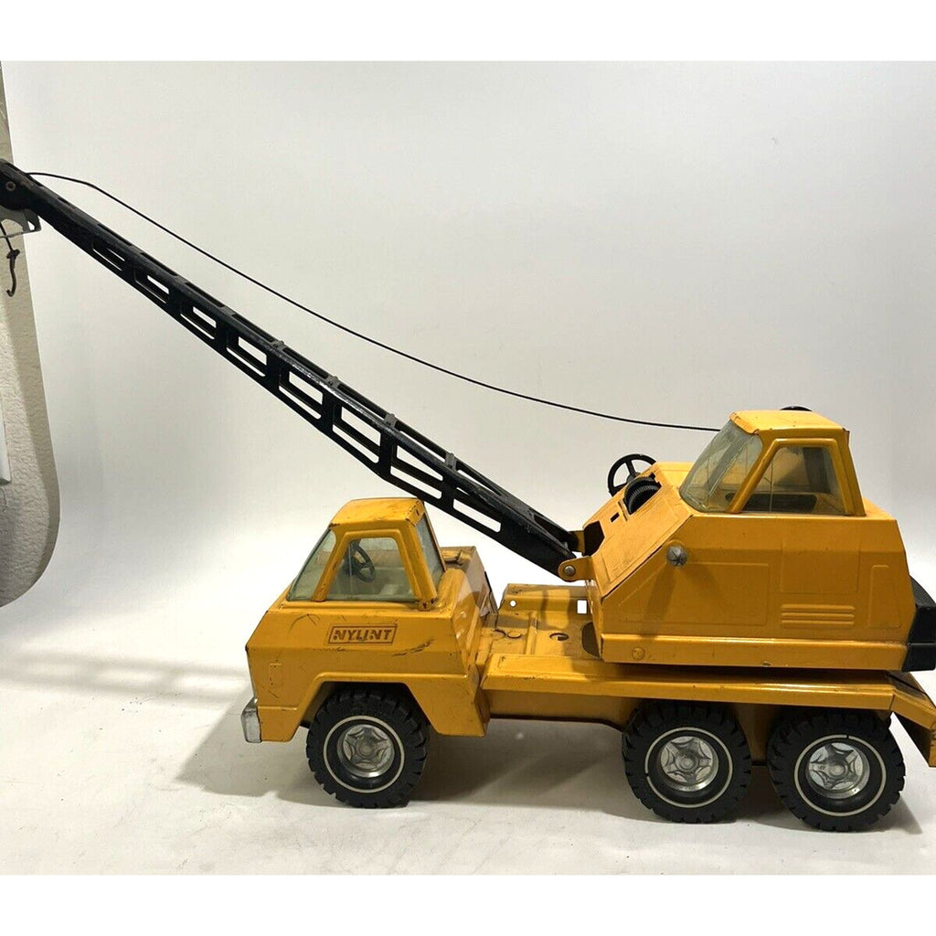 VINTAGE NYLINT PRESSED STEEL JUMBO MICHIGAN CRANE AIR BRAKES TRUCK SHOVEL METAL