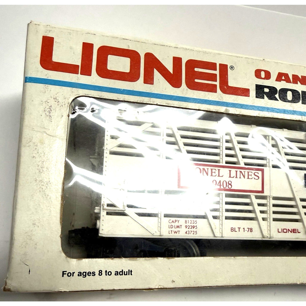 Vintage NOS Lionel 6-9408 O Gauge Circus Stock/Animal Car #9408