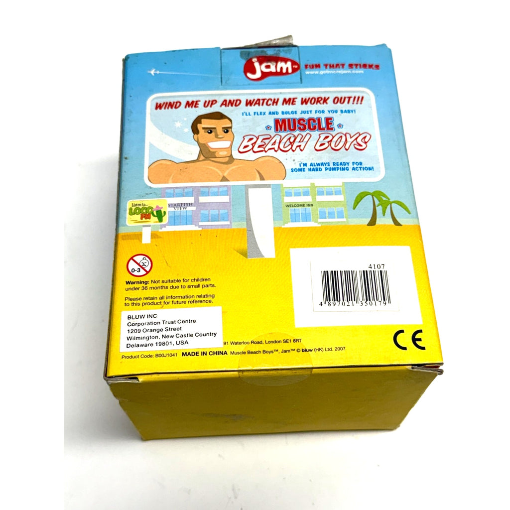 Vintage Muscle Beach Boys Push Up Preston Wind Up Toy - New Open Box - Jam Toys