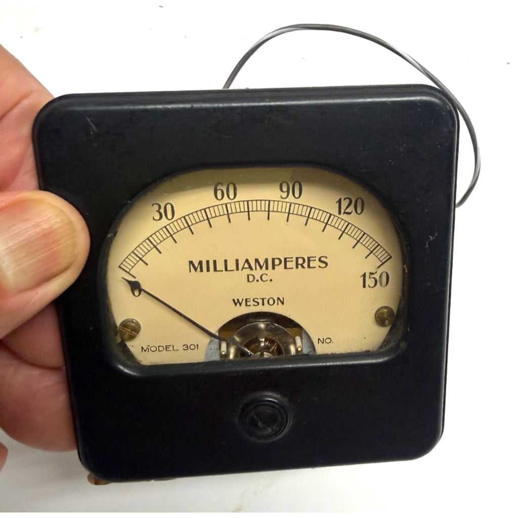 Vintage Weston Model 301 DC Milliammeter 0-150 mA Panel Meter Analog Gauge