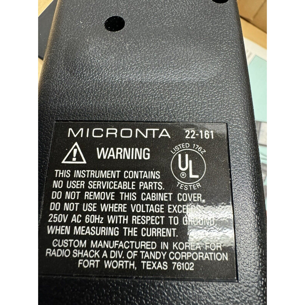 VINTAGE Micronta NOS AC V-A Clamp METER 22-161 W/ Inductive Pick Up Multiplier