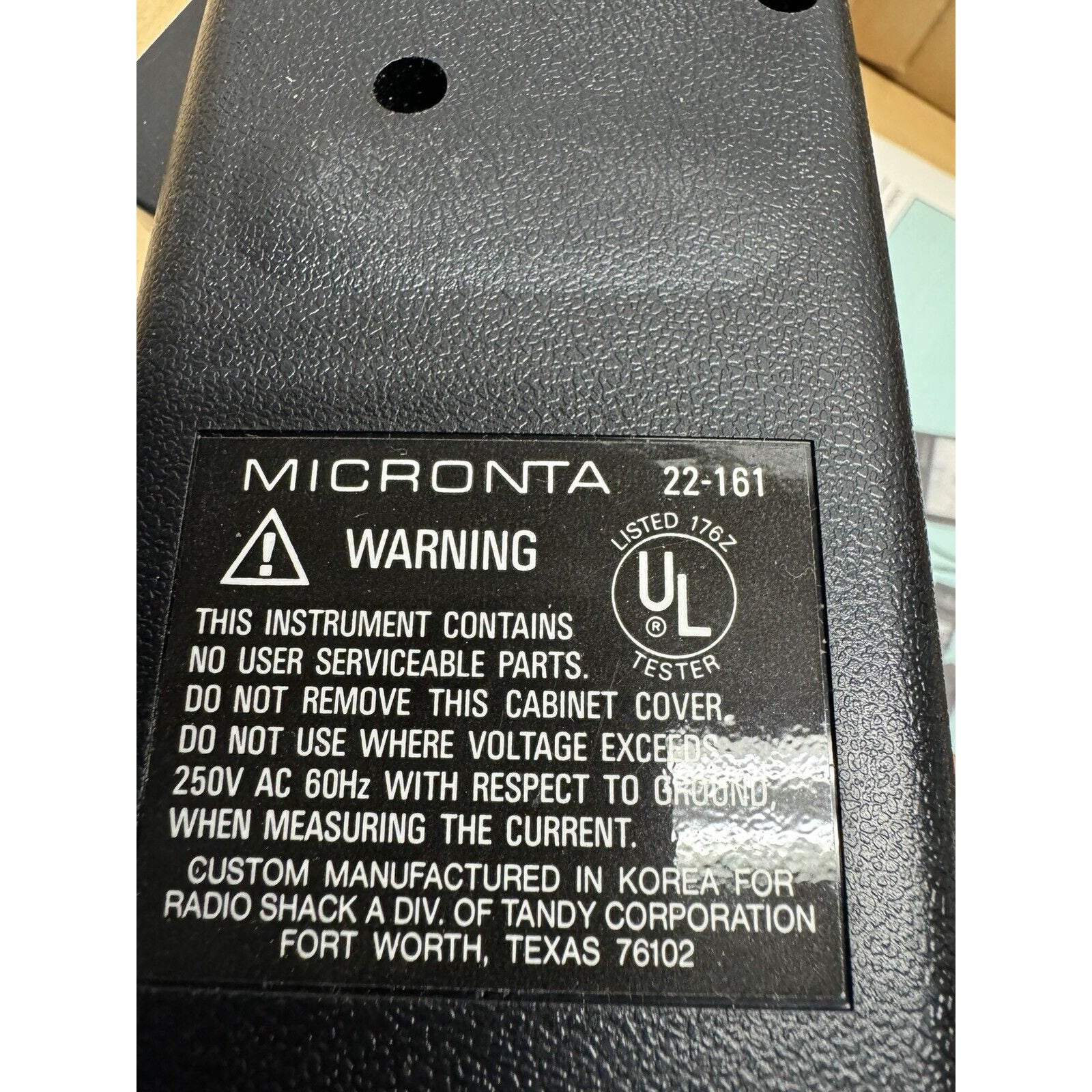 VINTAGE Micronta NOS AC V-A Clamp METER 22-161 W/ Inductive Pick Up Multiplier