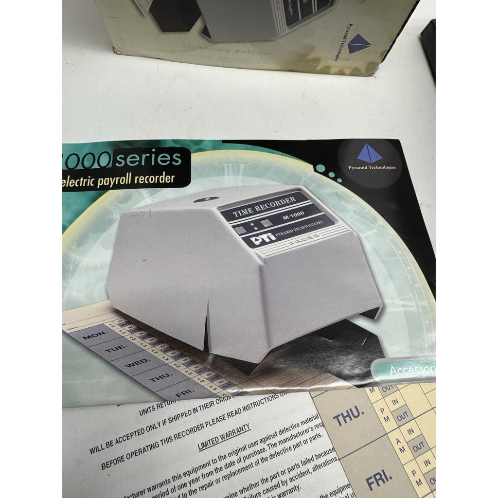 Vinrage NOS Pyramid Technologies 1000 Series Electric Payroll Recorder USA