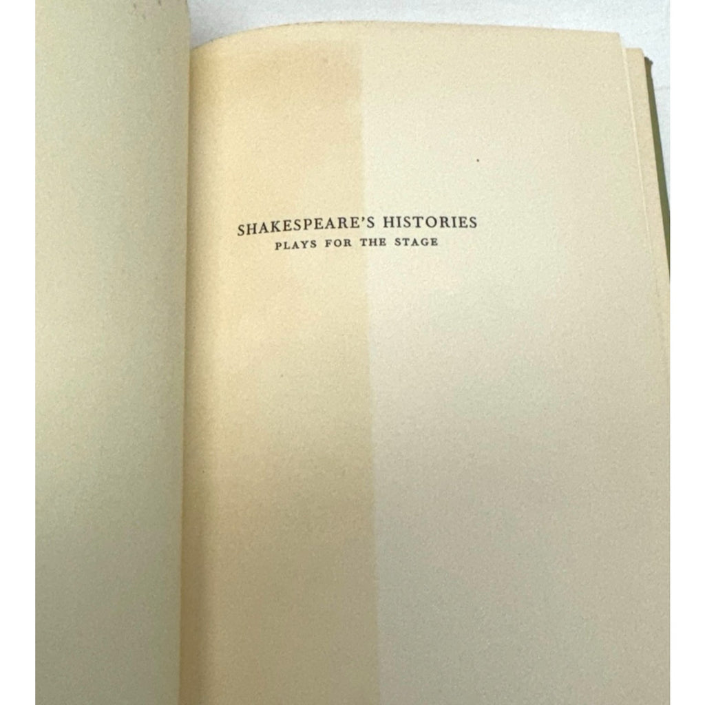 Vintage Shakespeare's Histories (Arthur Colby Sprague - 1964)