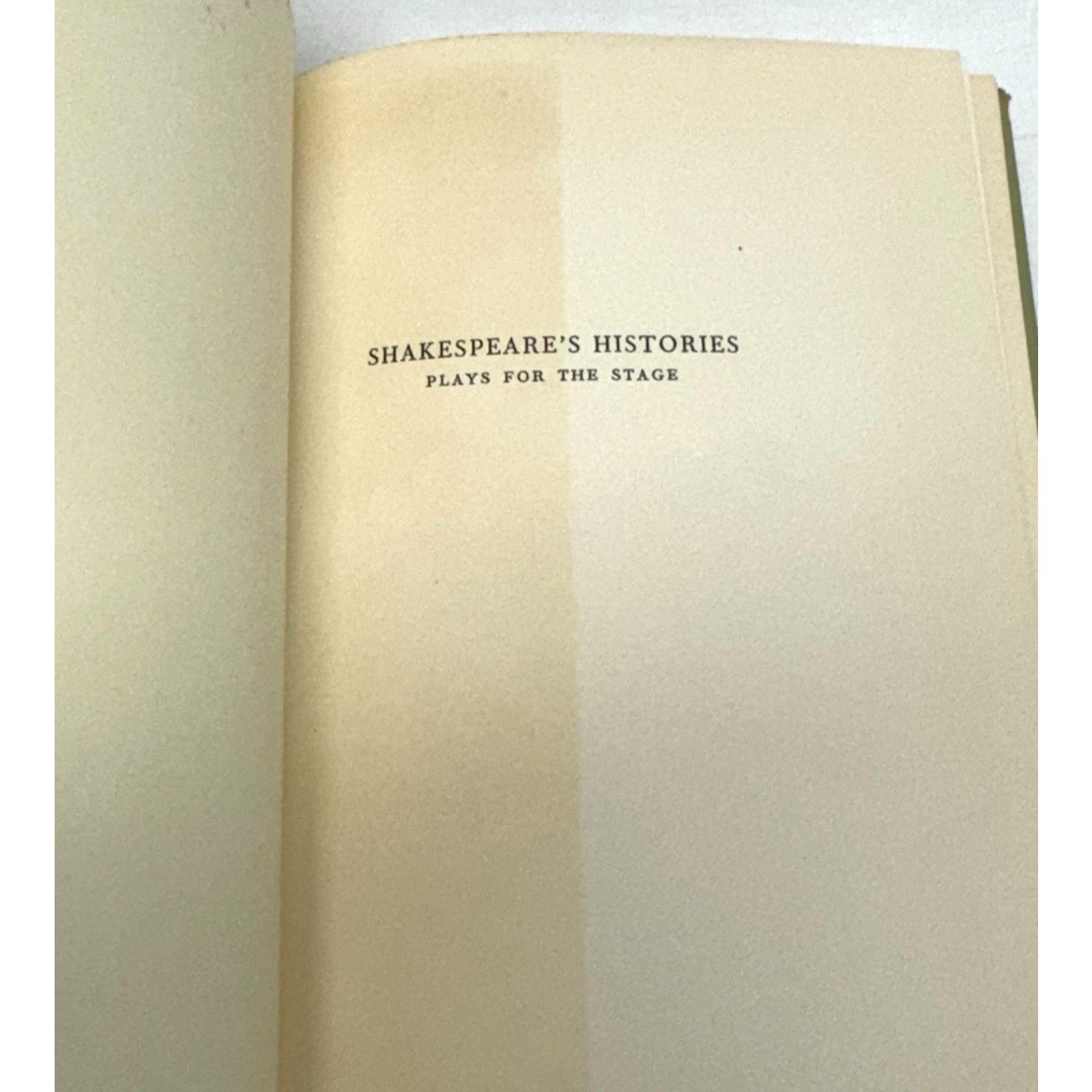 Vintage Shakespeare's Histories (Arthur Colby Sprague - 1964)