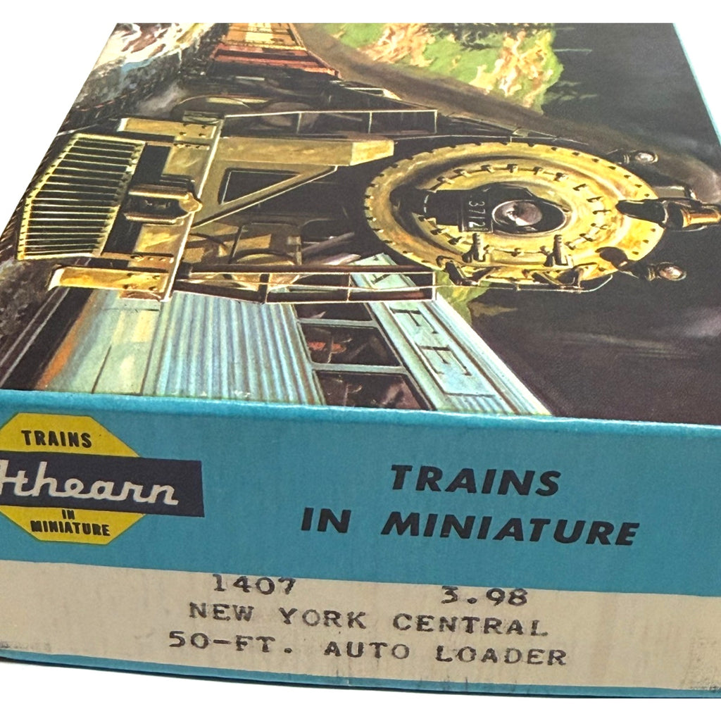 Vintage HO Athearn New York Central 50ft Auto Loader w/ 4 1950s