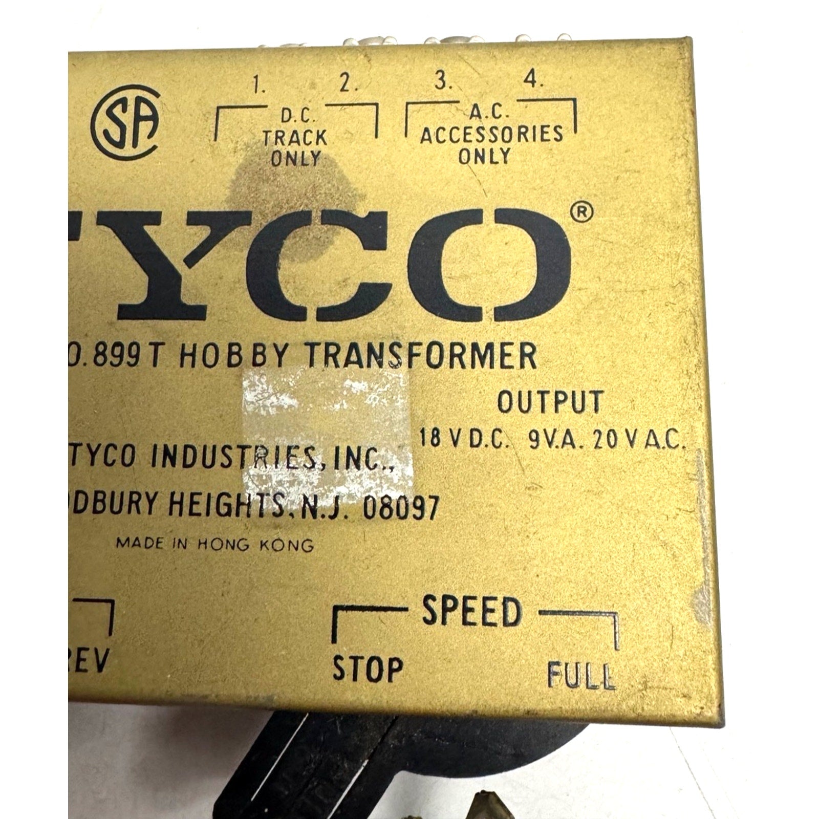 Vintage Tyco Model Trains Toy Hobby Transformer Model No. 899V