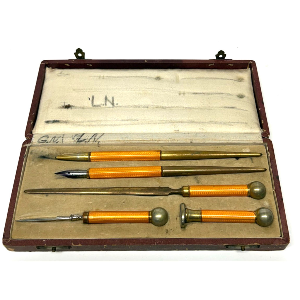 Vintage Antique Art Deco Writing Desk Set Boxed Pen Pencil Letter Opener