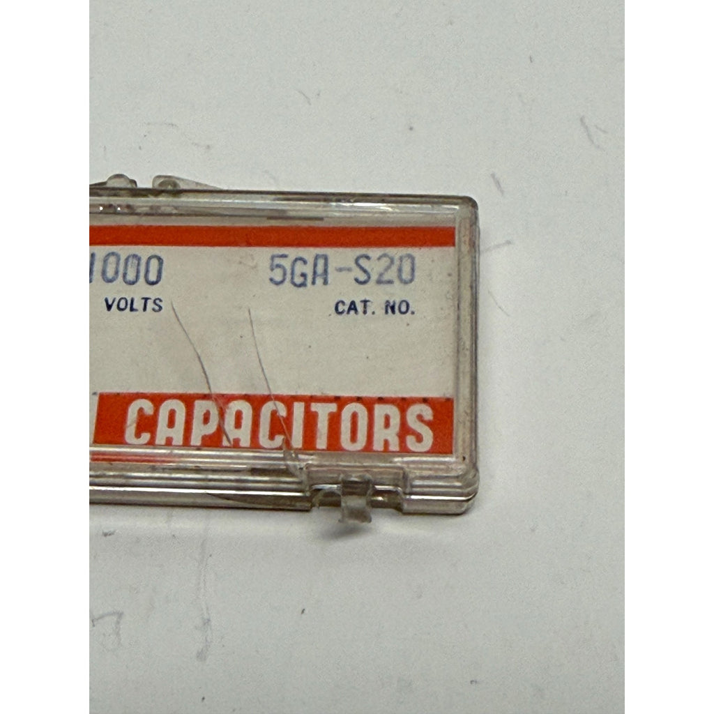 Vtg Sprague Type GA .02uF 1000VDC 1000V Ceramic Disc Capacitor Cat No 5GA-S20