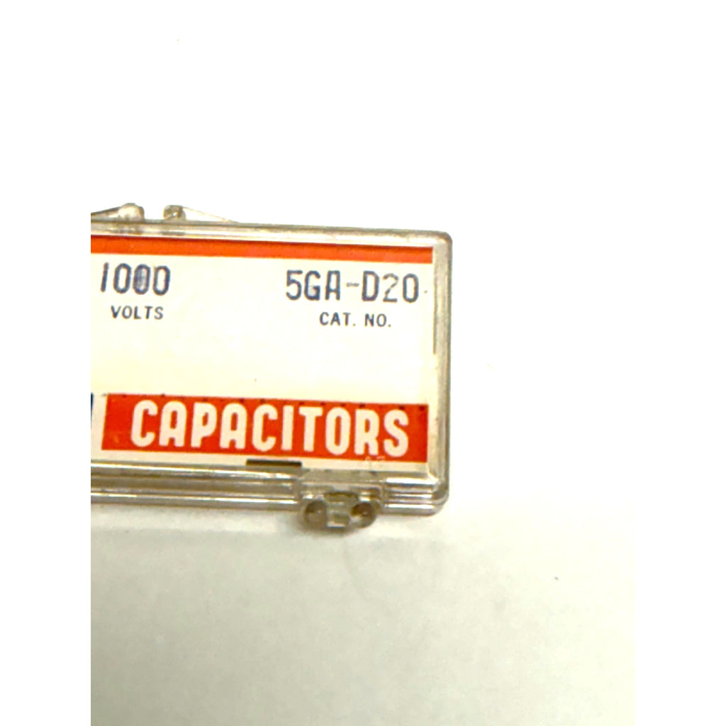 Vintage NOS Sprague 5GA-D20 Ceramic Disc Capacitors .002uF 1000V 5-Pack Box