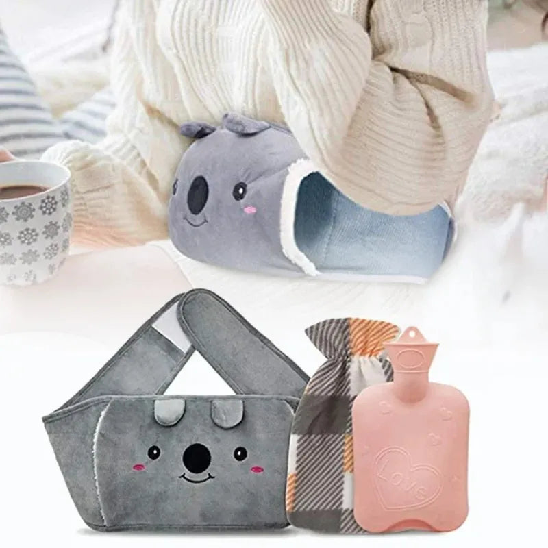 Portable Water-Filled Hot Water Bag Belt - Women's Winter Hand and Waist Warmer for Travel, Home, and Office Comfort