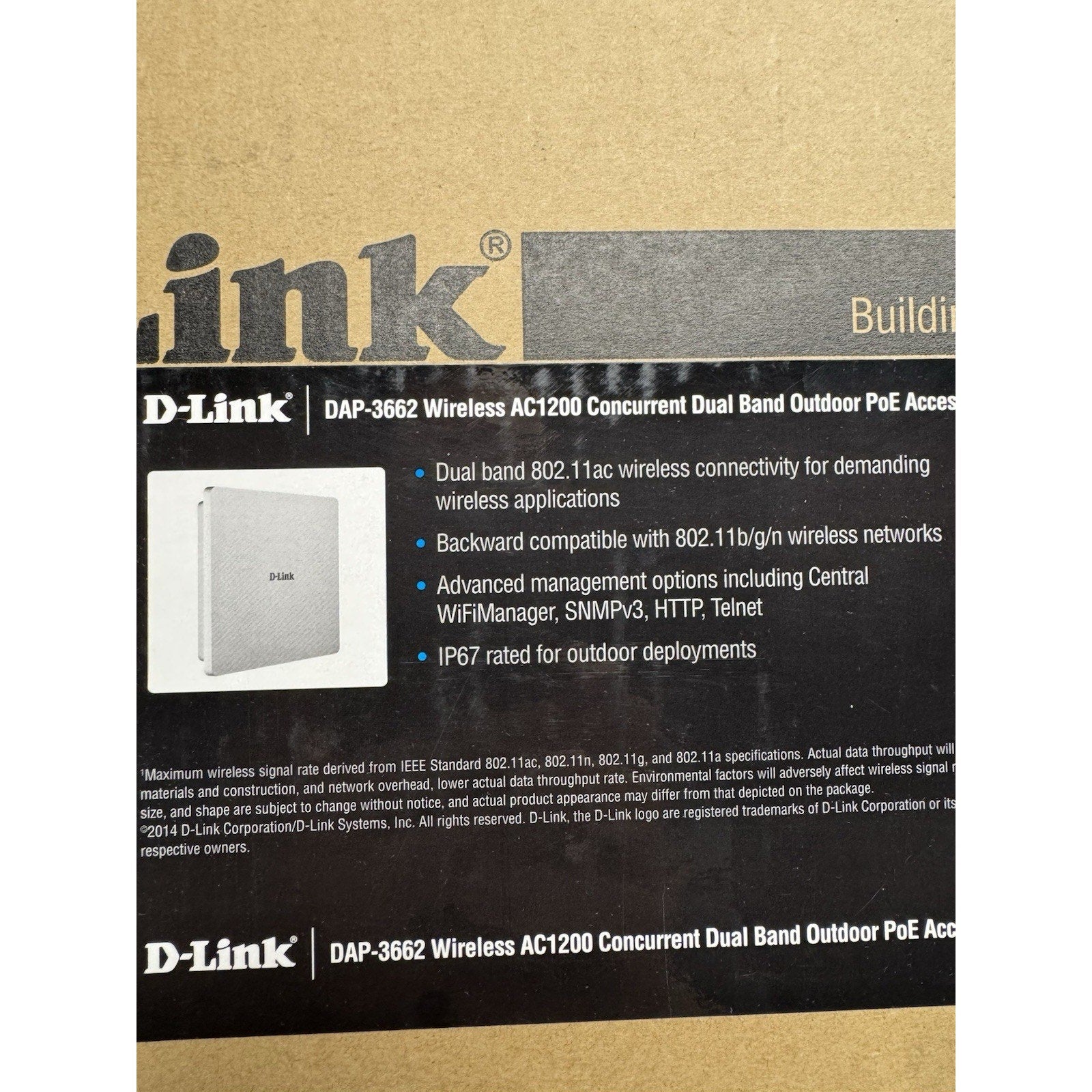 FACTORY SEAL D-Link DAP-3662 Wireless AC12 00 Dual-Band Outdoor PoE Access Point