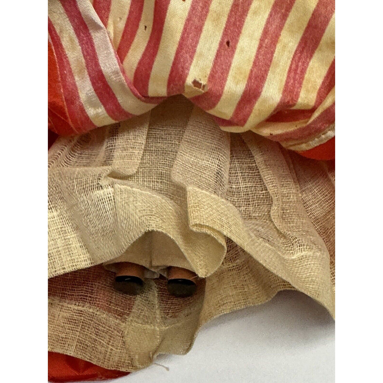 Vintage 1950s Nancy Ann Story Book Bisque Doll 6.5" Red Dress/Blue Hat