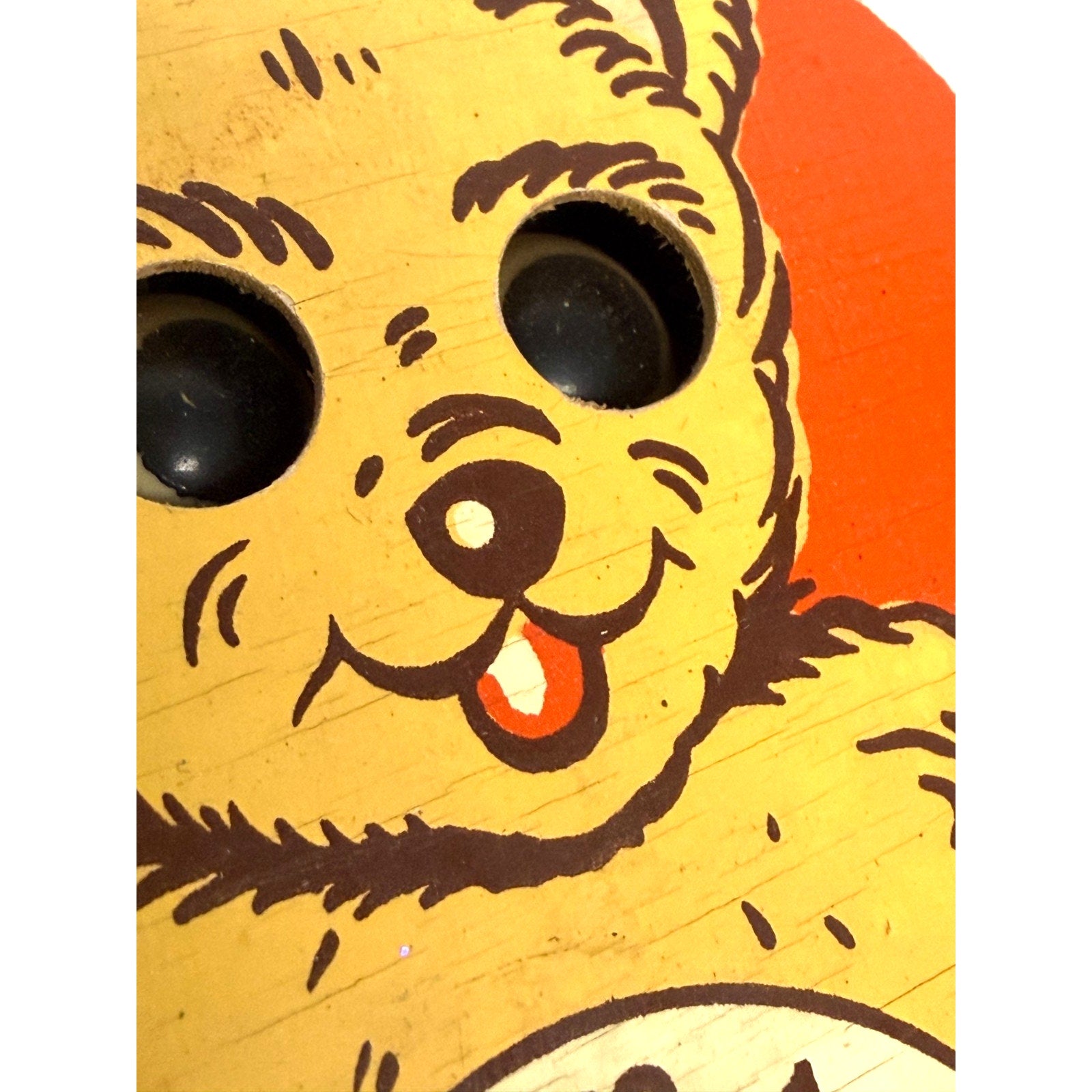 Vintage Linden Moving Eye Teddy Bear Clock Germany Untested