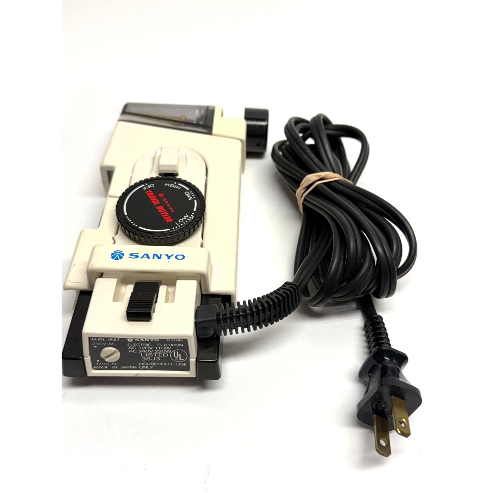 Vtg Sanyo Travel Butler Mini Portable Electric Iron Spray Feature. 5