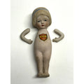 VINTAGE German Jointed Miniature Doll Painted Bisque Girl 4.5"
