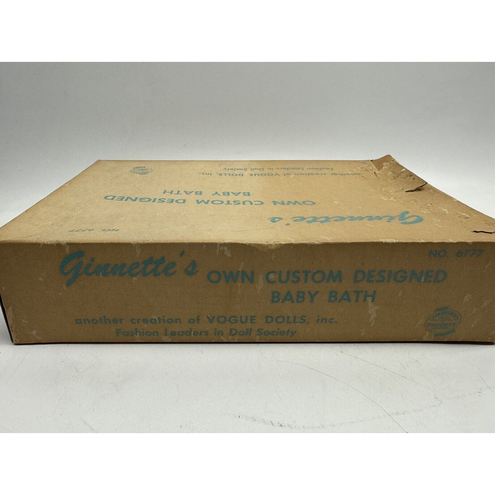 Vintage RARE 11" Ginnette Baby Doll Baby Bath Model 6777 w/Box