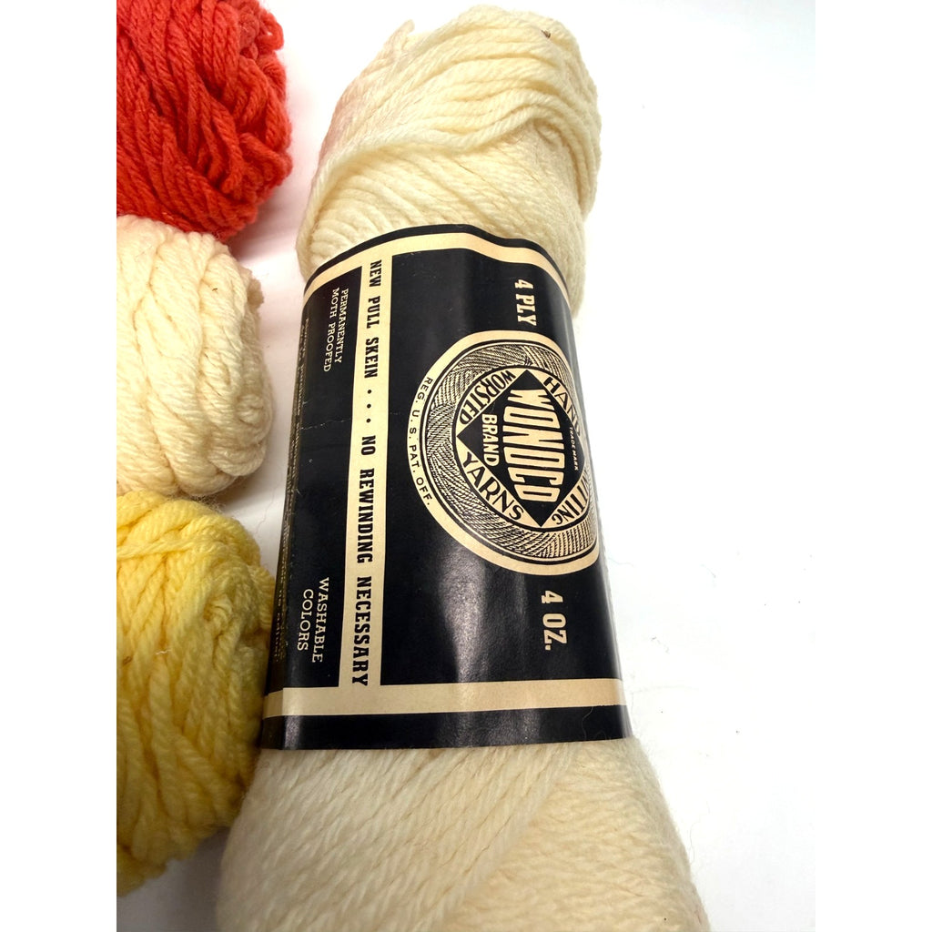 VINTAGE NOS Lot of 5 Columbia Minerva Nantuk 4-Ply & Bernat Nylo Germantown Yarn