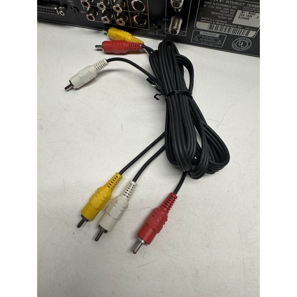 Vintage 1998 Sony WEBTV PLUS INT-W200 Internet Terminal, Keyboard, Cable