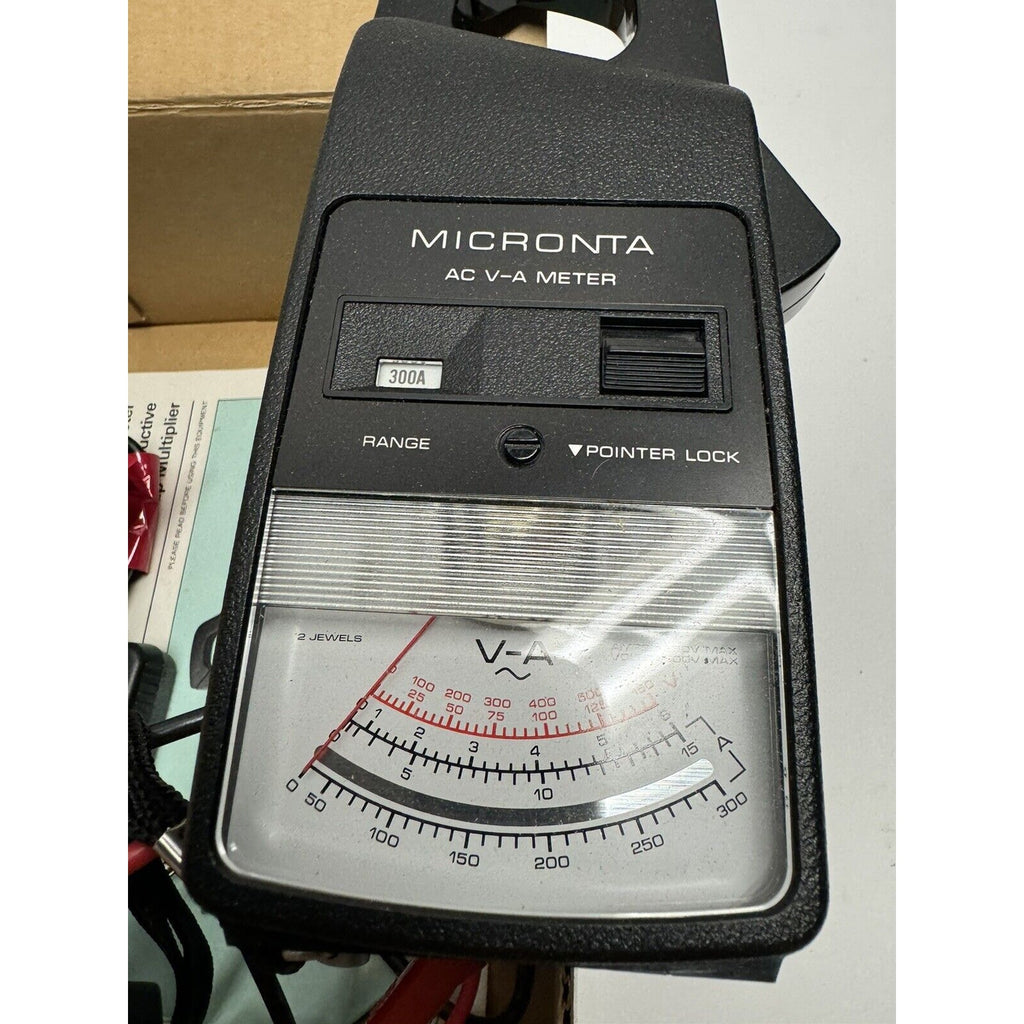 VINTAGE Micronta NOS AC V-A Clamp METER 22-161 W/ Inductive Pick Up Multiplier