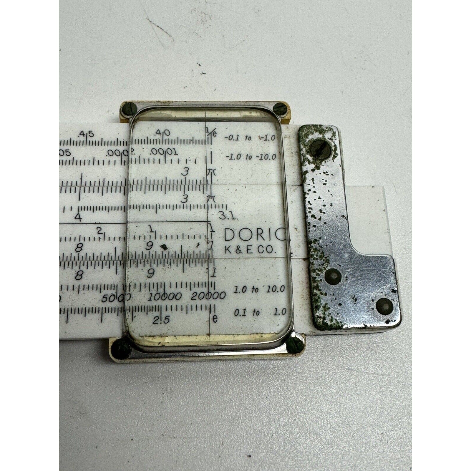 VINTAGE Keuffel & Esser Company 1947 DORIC K & E Co Slide Rule N9081-3 w/ Case
