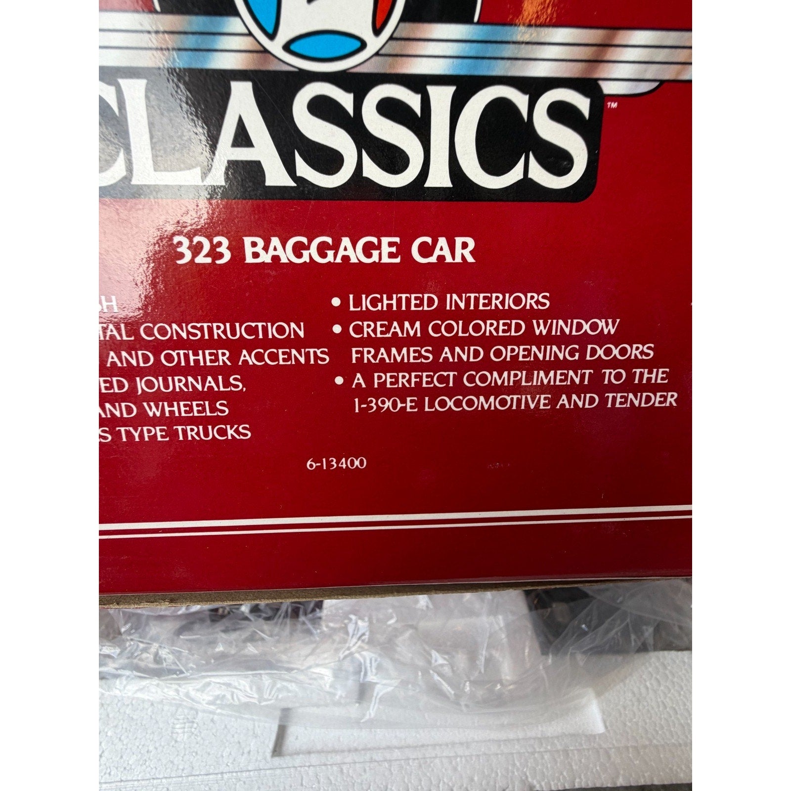 VINTAGE NOS LIONEL CLASSIC STANDARD GAUGE 323 BAGGAGE CAR 6-13400