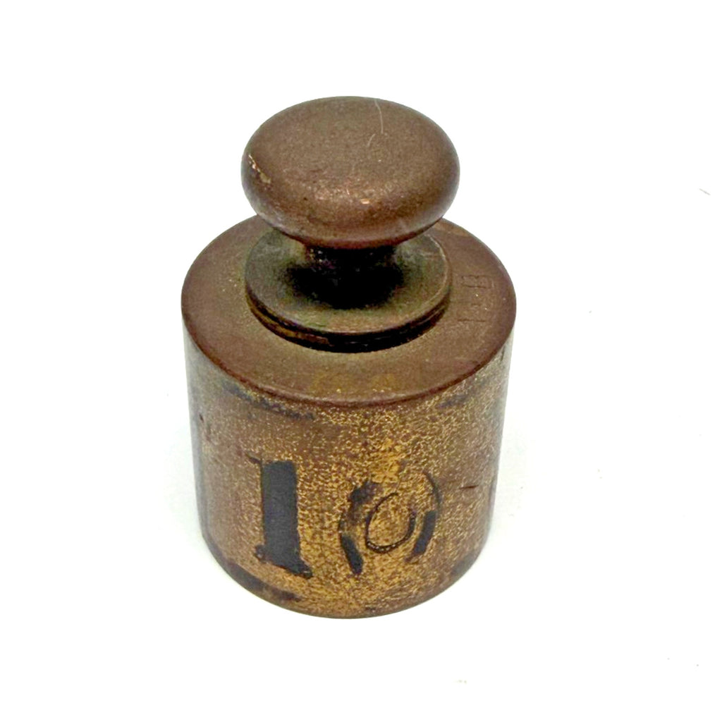 Vintage Antique Brass 1 Lb Scale Weight 1 Pound Balance Apothecary Knob