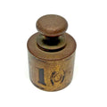 Vintage Antique Brass 1 Lb Scale Weight 1 Pound Balance Apothecary Knob
