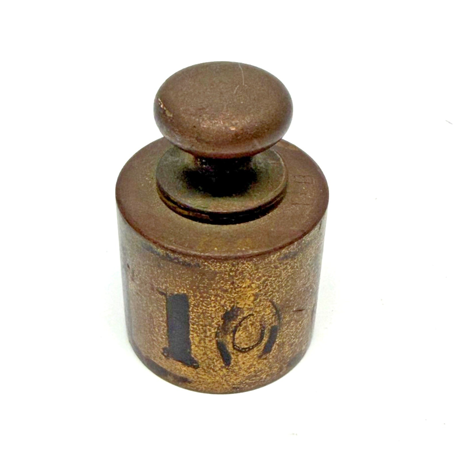 Vintage Antique Brass 1 Lb Scale Weight 1 Pound Balance Apothecary Knob