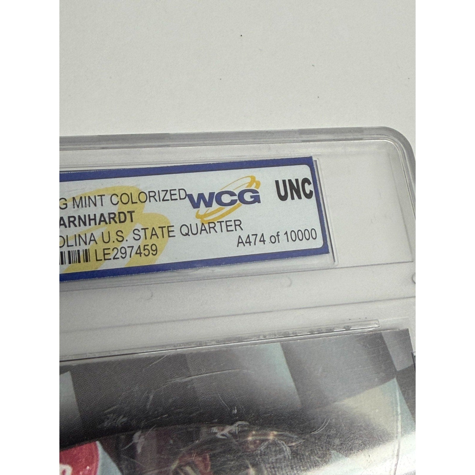 VTG 2001 Colorized RARE 1986 DALE EARNHARDT, NORTH CAROLINA, U.S.A.State Quarter