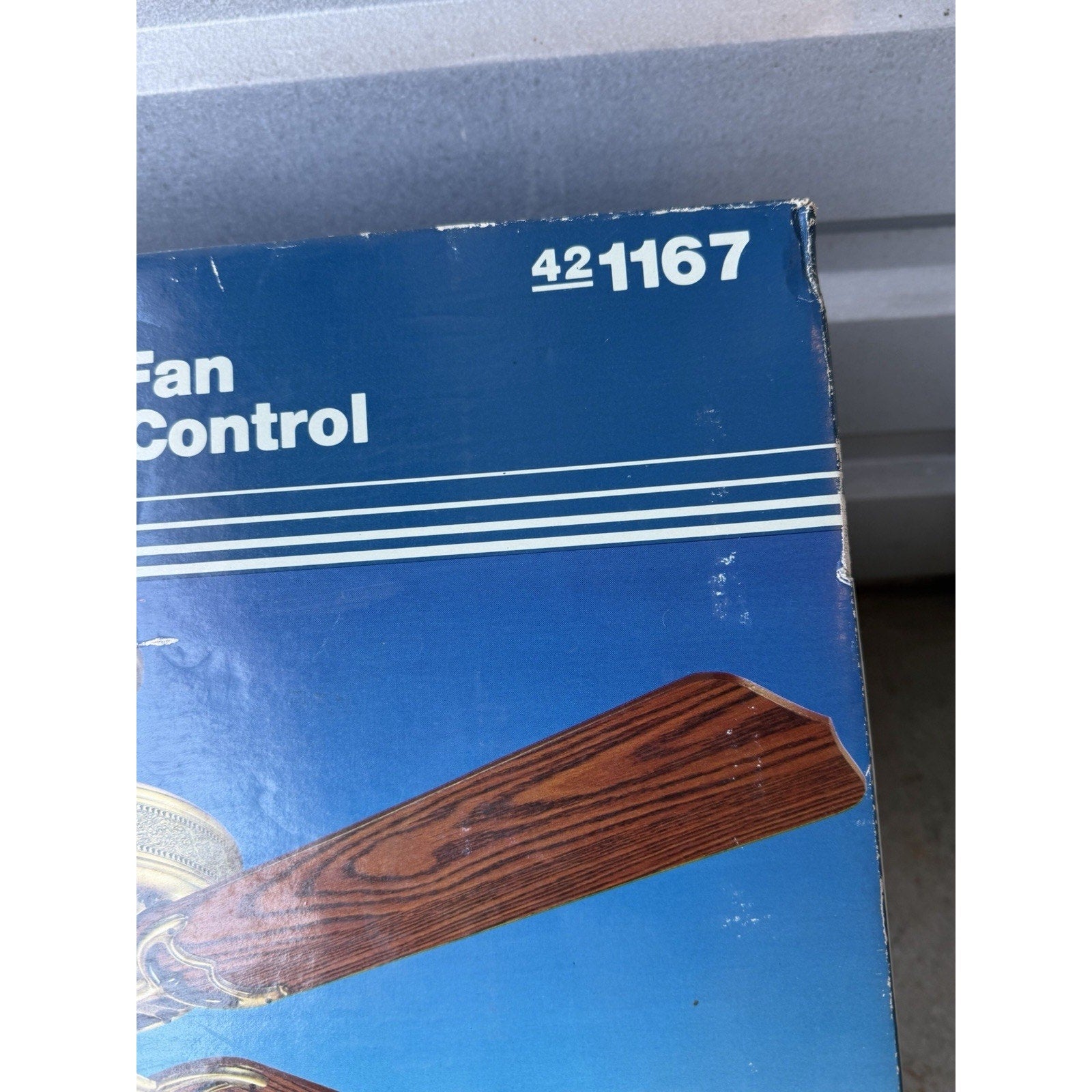 Vintage SEALED Sears 52” Antique Brass Ceiling Fan w/Programmable Remote Control
