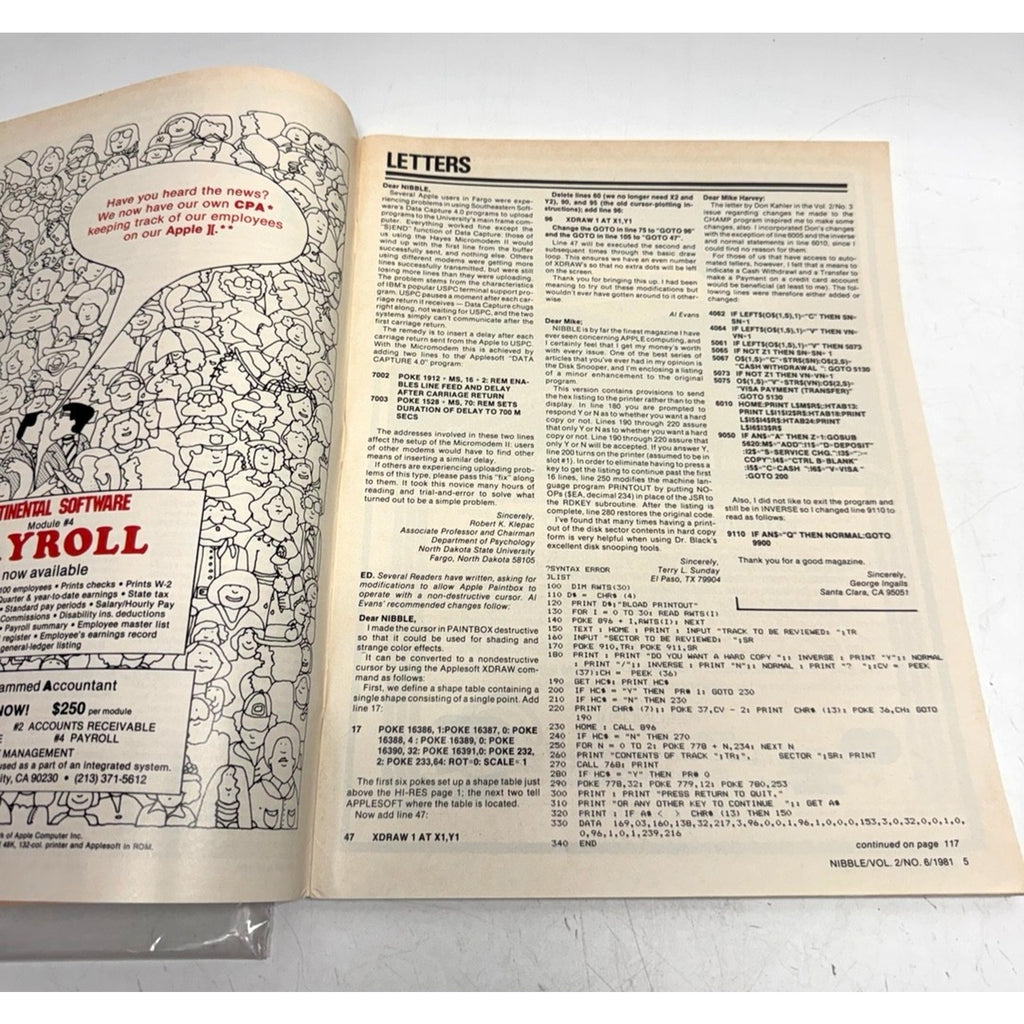 VINTAGE NIBBLE Apple M.A.P.S. System Vol. 02/ No. 06