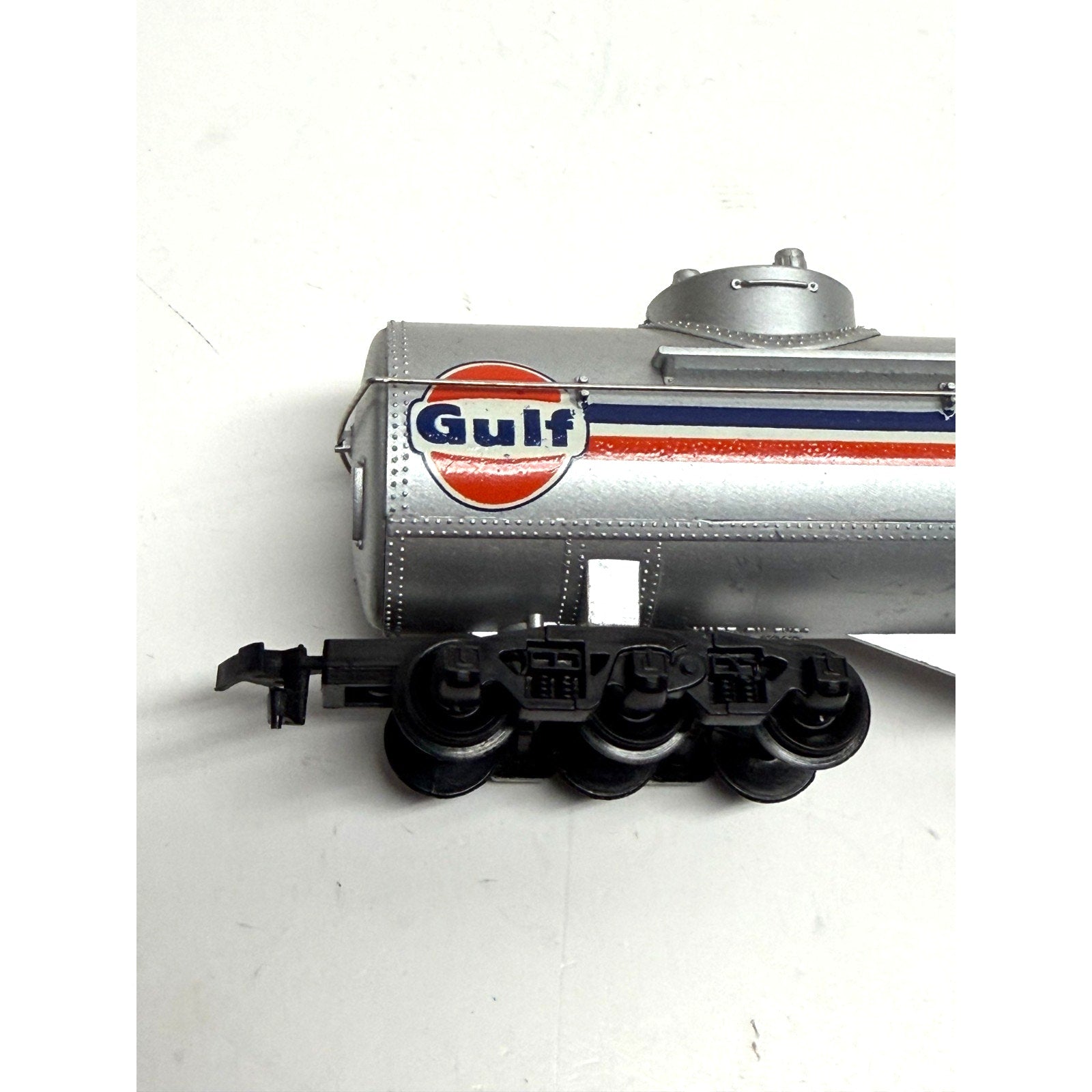 Vtg Tyco GULF 62' Triple Dome Tanker OSKX 829 HO Scale Freight Train Car #357B