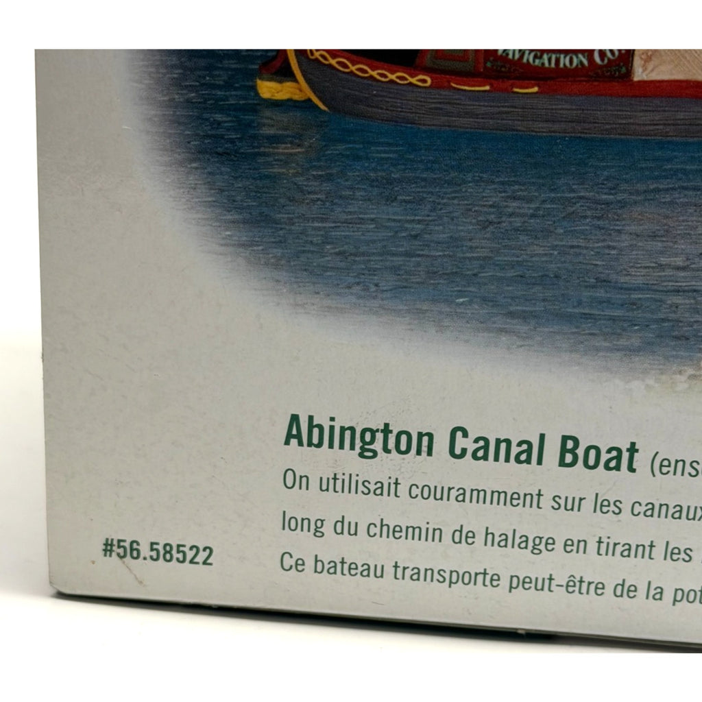 Vintage NOS Department 56 Dickens Village Abington Canal Boat Set of 2 #58522