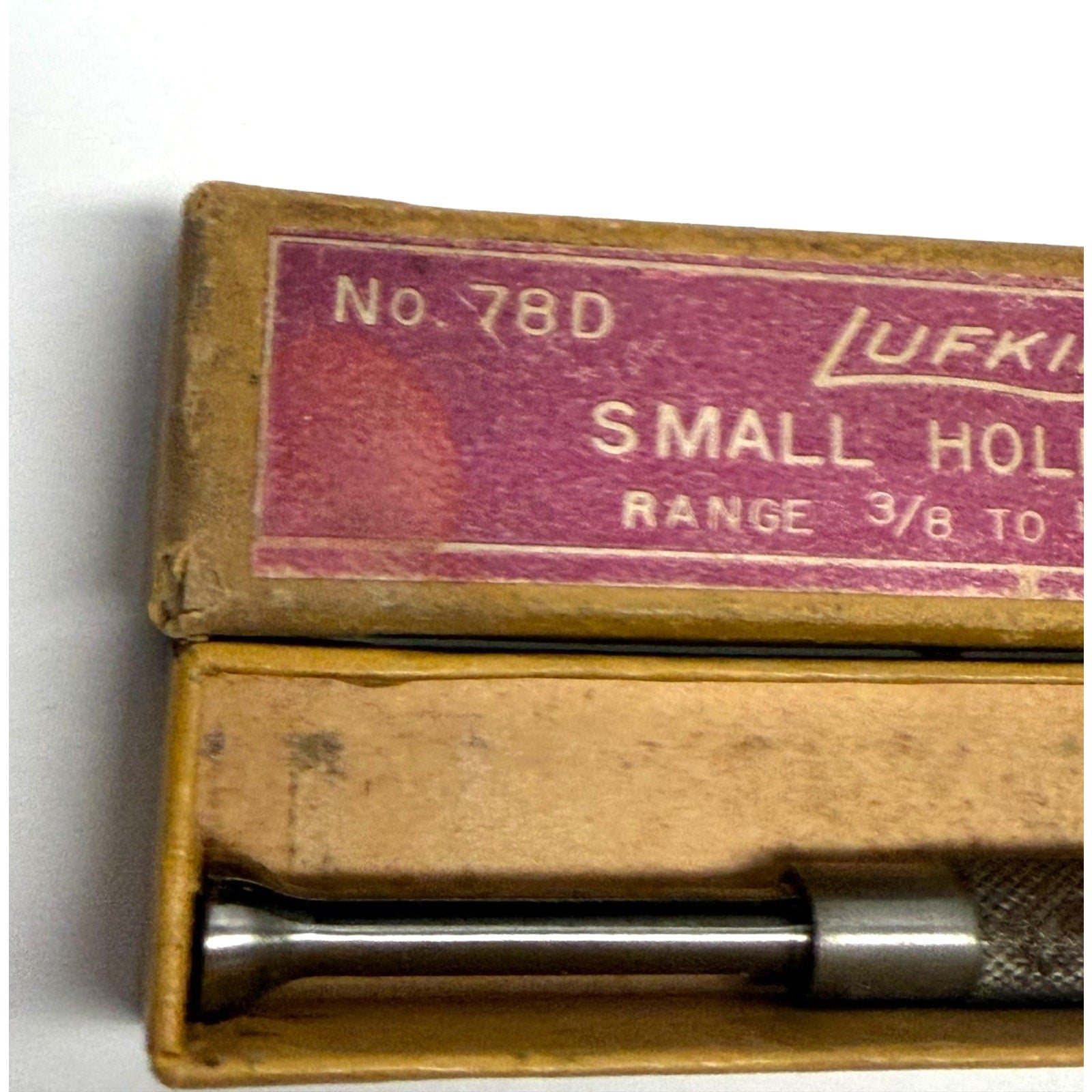 Vintage LUFKIN No. 78D Small Hole Gage 3/8" to 1/2" Range Machinist Tool