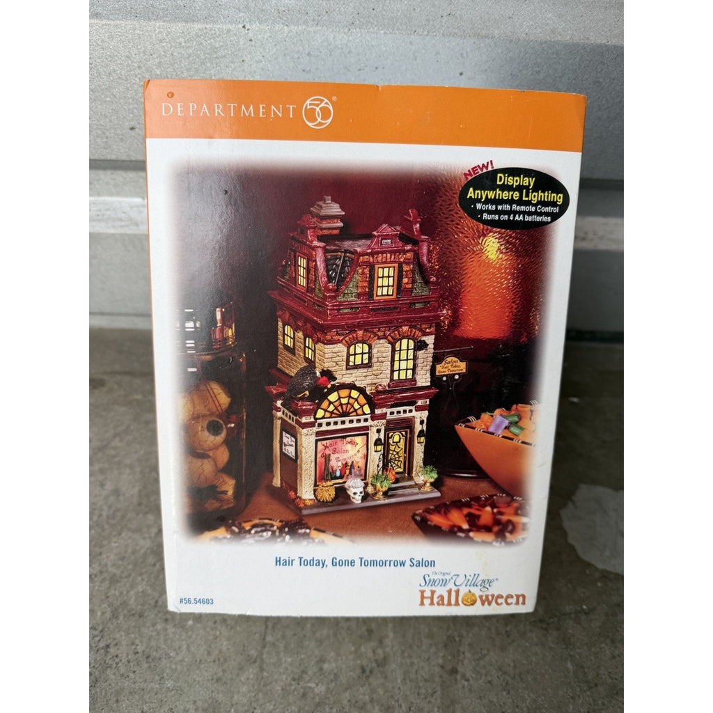 VTG SEALED NEW Dept 56 Halloween 2005 #56.54603 Hair Today, Gone Tomorrow Salon