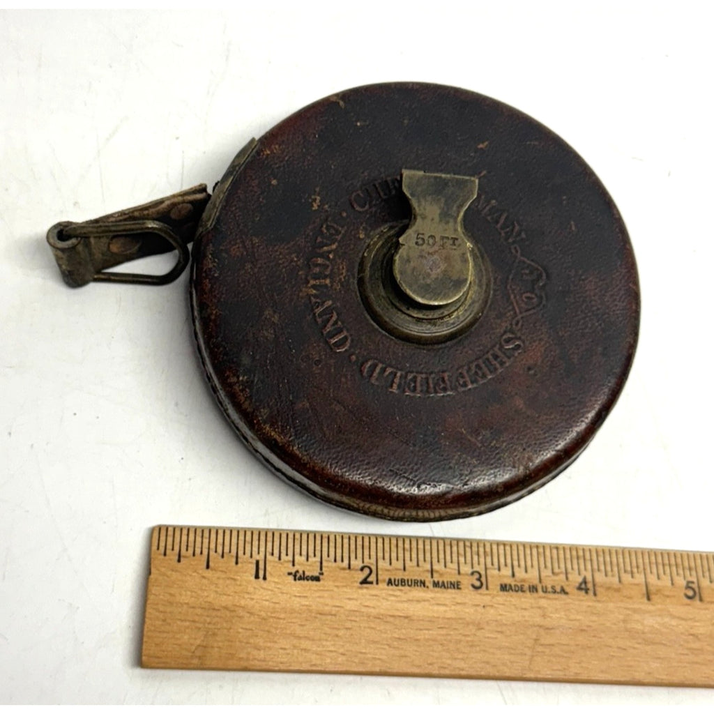 Vintage Measuring Tape In Leather Case Piccolo KEUFFEL & ESSER CO NEWYORK 50ft