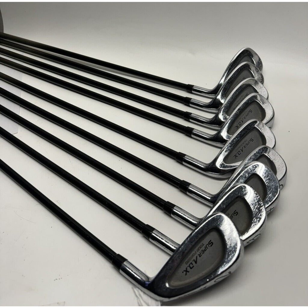 VINTAGE RARE Yonex 9 Pieces Iron Set Super A.D.X. Stiff Graphite Golf Club RH