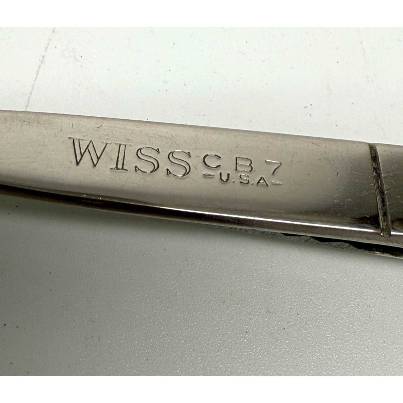 Vtg Wiss CB-7 Pinking Shears Scissors USA Stainless Steel 7" long Box FrShip