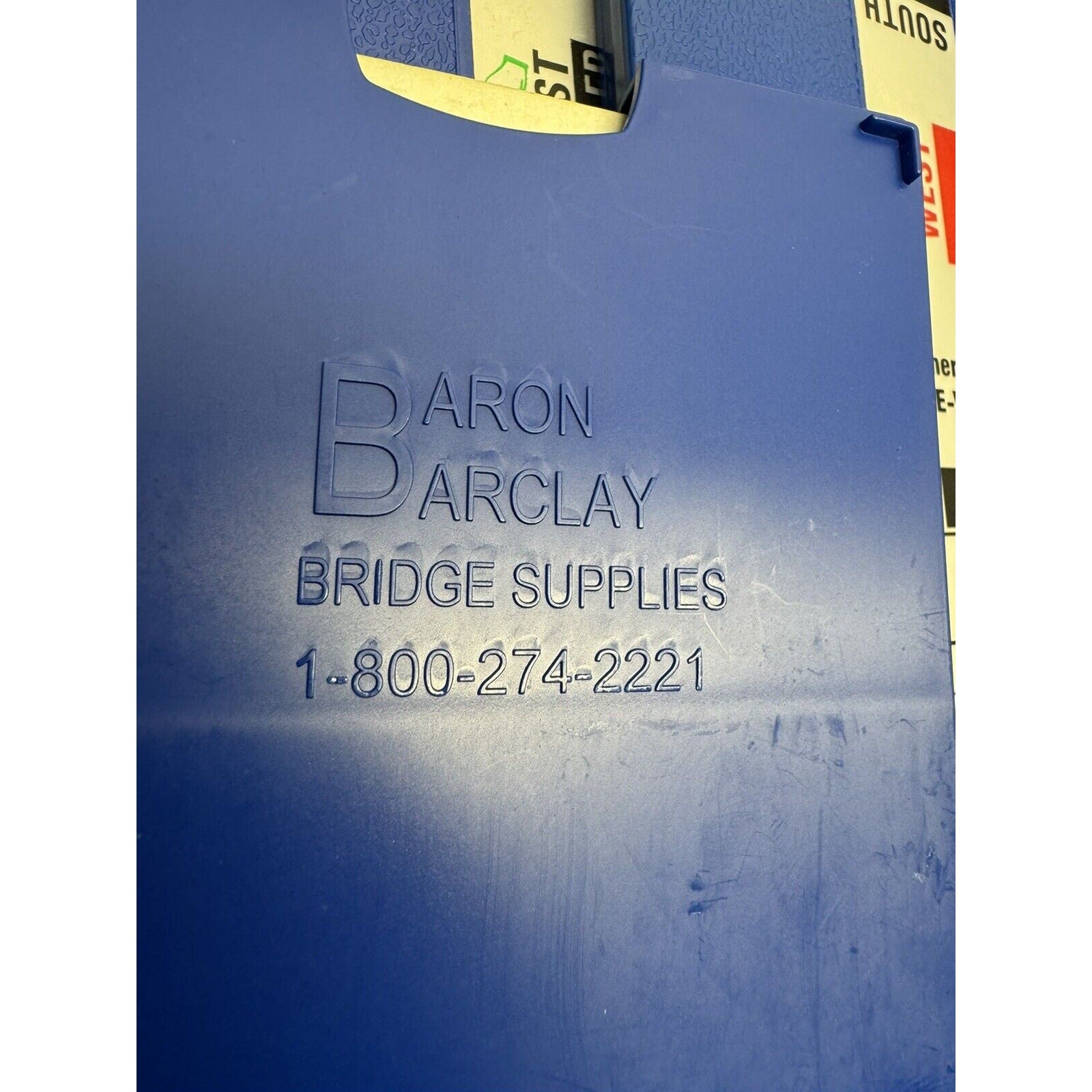 VINTAGE Baron Barclay Plastic Bridge Boards Dealer Card Holders Blue 32 Full Set