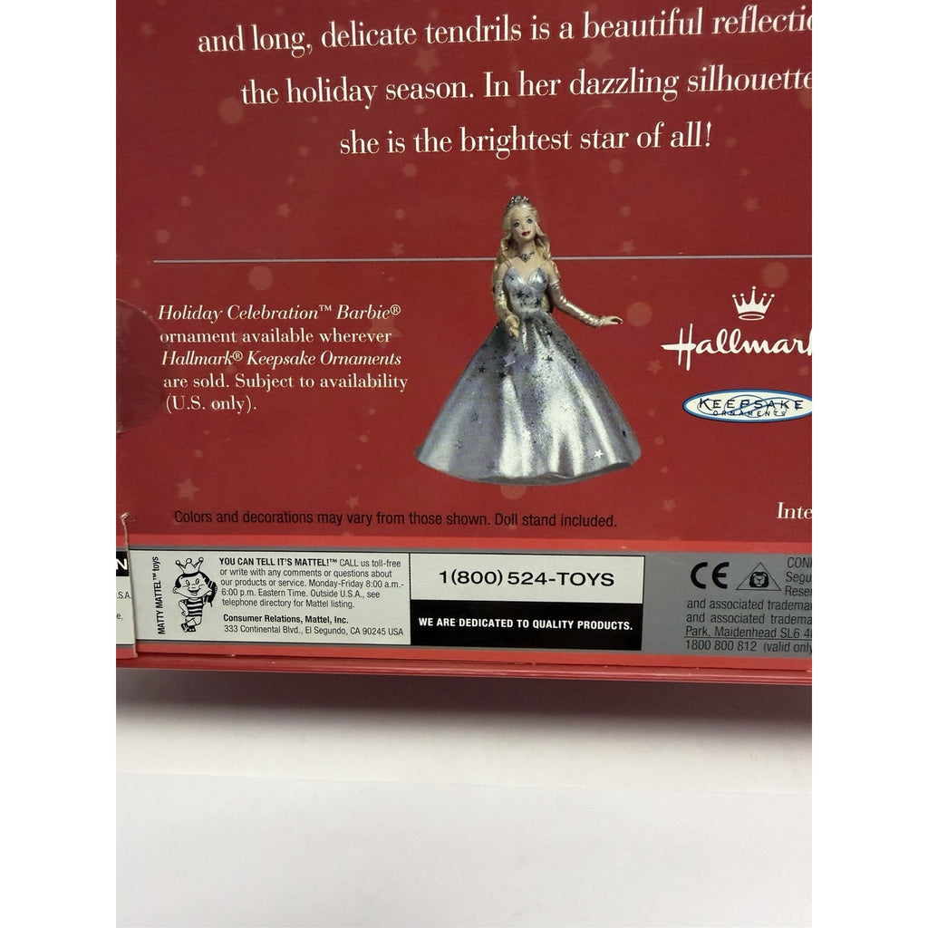VINTAGE NEW Mattel Holiday Celebration 2001 Barbie Doll - 50304