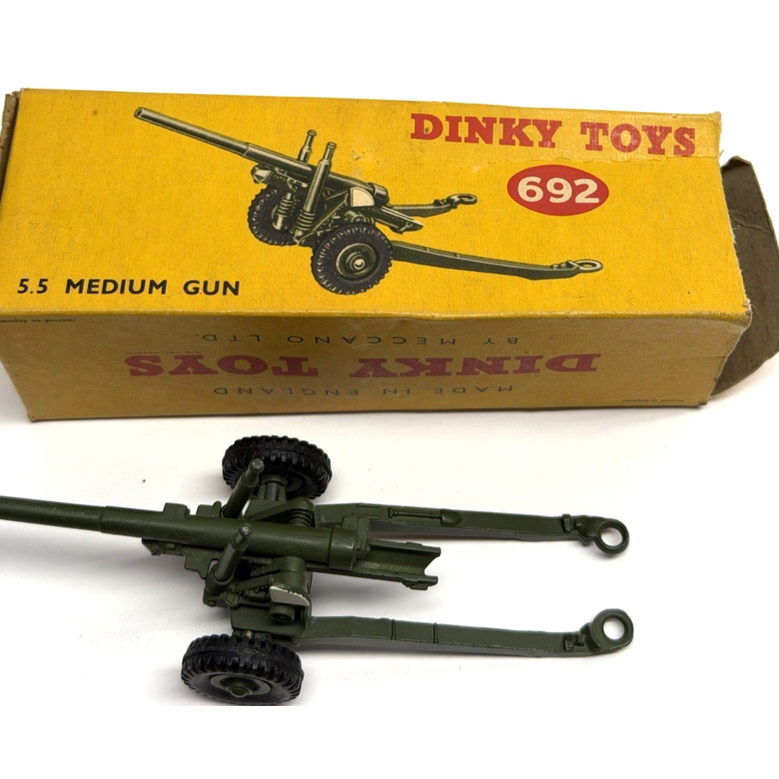 VINTAGE DINKY 1950s Original Dinky Toy medium gun #692